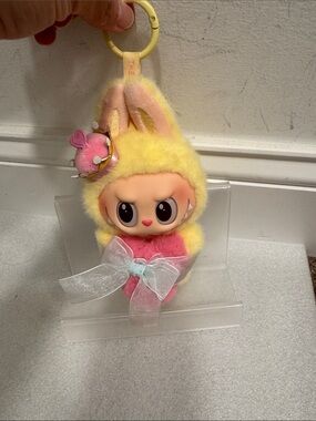 Pop mart the monsters let’s checkmate Labubu plush keychain